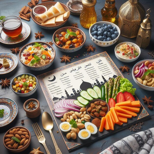 Photo ramadan special food menu ifter menu card