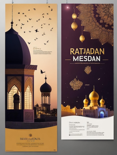 Photo ramadan template background welcome to the holy month