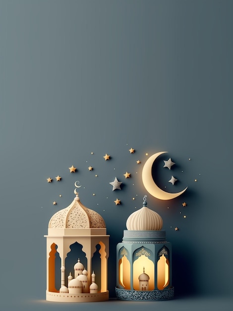 Photo ramadan vibes 3d background