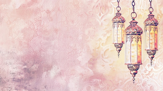 Foto ramadhan bureaublad behang pastel kleur