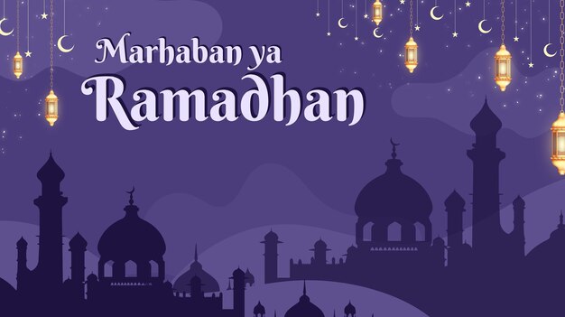 Ramadhan card wallpaper and negative space card wallpaper