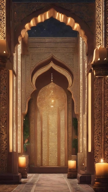 Ramadhan kareem decoratie3d illustratie