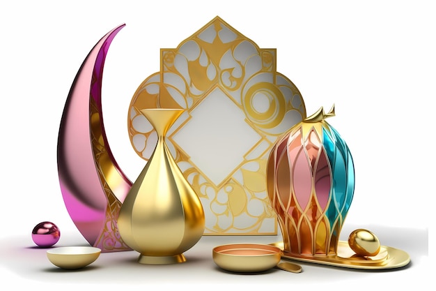 Ramadhan Kareem Decoration,3D Illustration