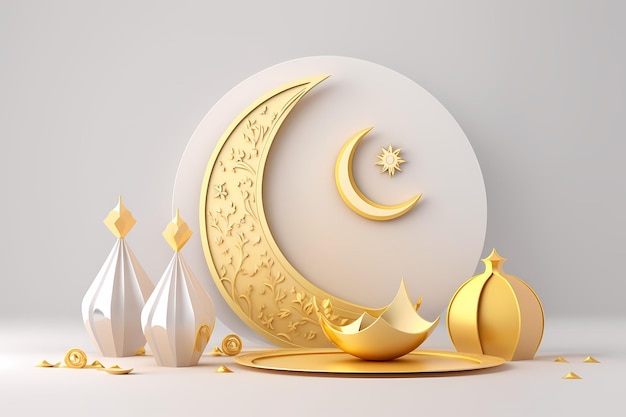 Ramadhan Kareem Decoration,3D Illustration