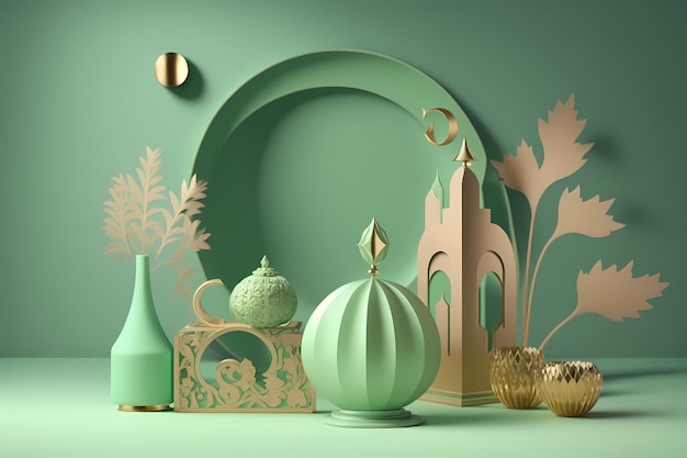 Ramadhan Kareem Decoration,3D Illustration