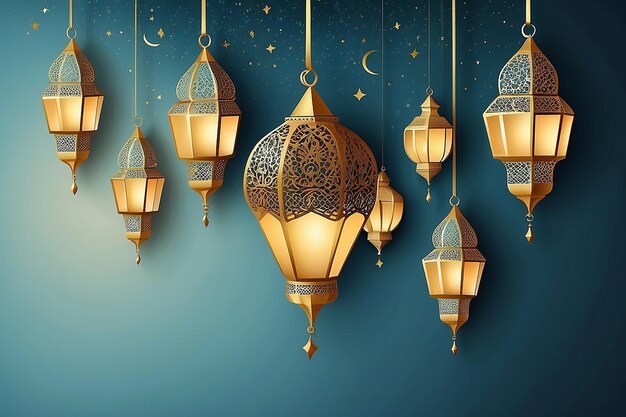 Ramadhan Kareem Greeting Cards Background