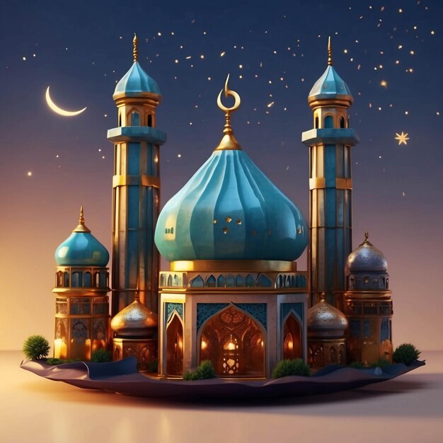 Ramadhan Kareem Illustration Islamic Eid Festival Banner Design Illustration