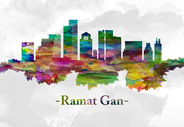 Ramat Gan 이스라엘 스카이라인