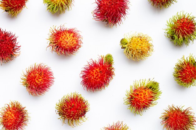 Rambutan isolated on white