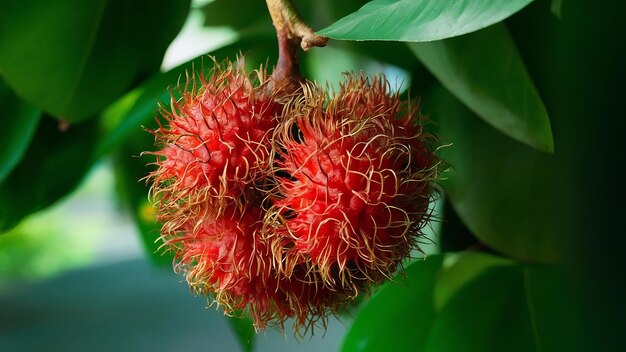 Rambutan sweet delicious fruit isolated