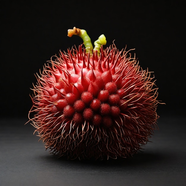 Rambutans on Black Background