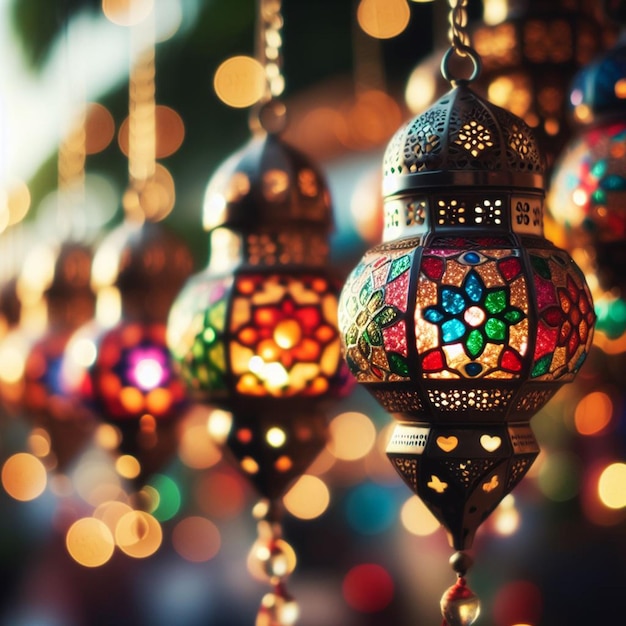 Ramdan colorful lanterns