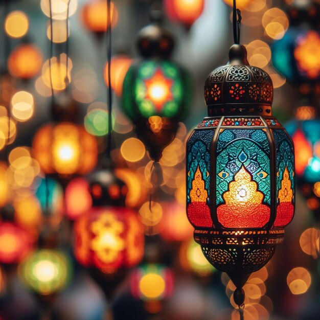 Ramdan colorful lanterns