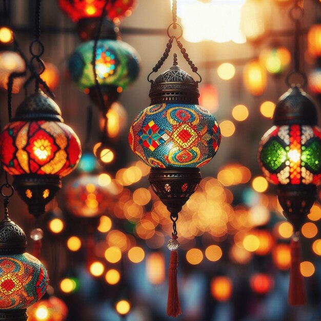 Ramdan colorful lanterns