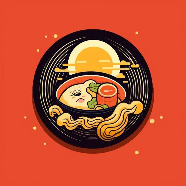 Ramen cartoon logo 13