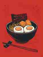 Photo ramen illustration