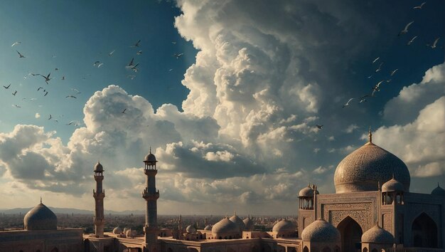 Ramjan Islamic art clouds to create