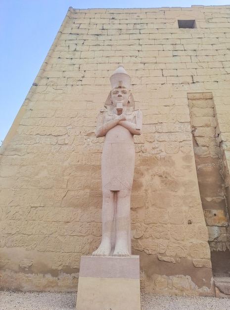 Ramses ii ancient ruins of karnak temple in luxor egypt