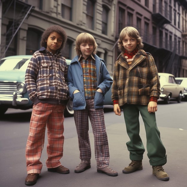 写真 1970年代 ニューヨークの街で遊ぶ少年たち