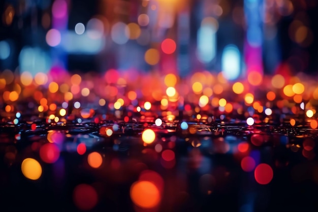 a random glittering in colorful bokeh night life festival background pattern style