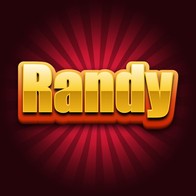 Randy text effect gold jpg attractive background card photo