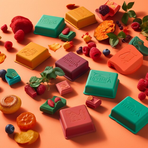 A Range Of Colorful Sweet Edible Made