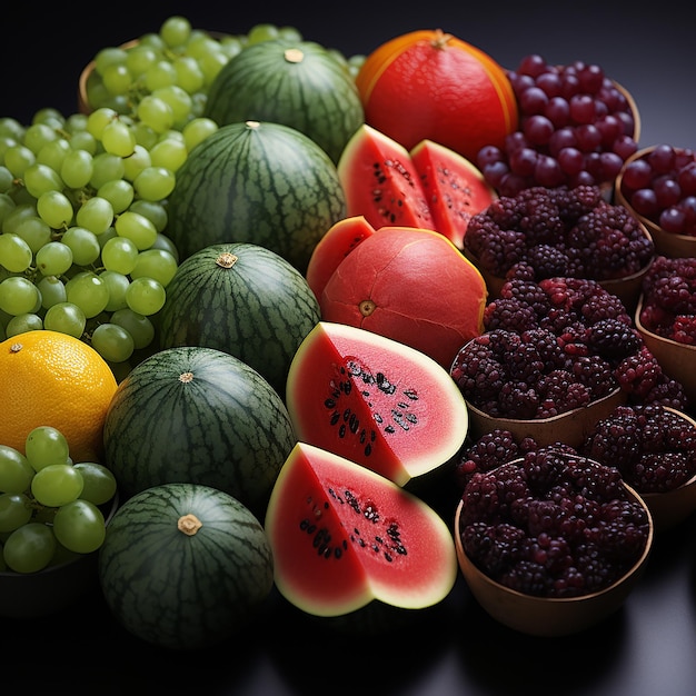 Range of Colors in a Ripe Watermelon