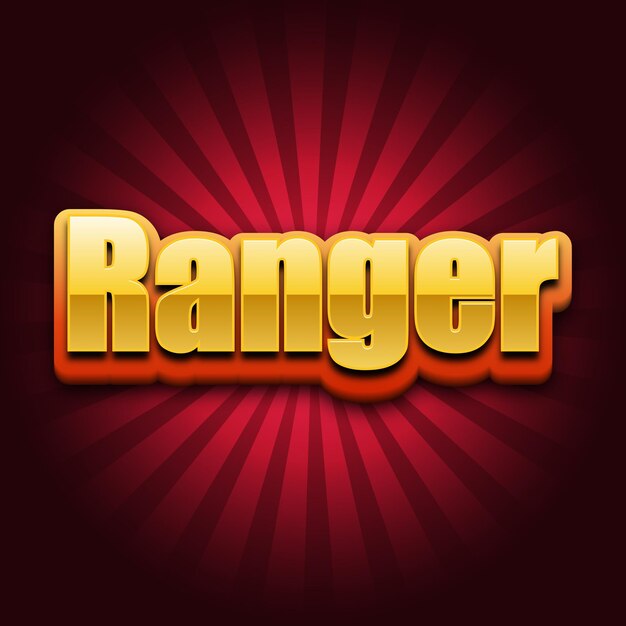Ranger text effect gold jpg attractive background card photo