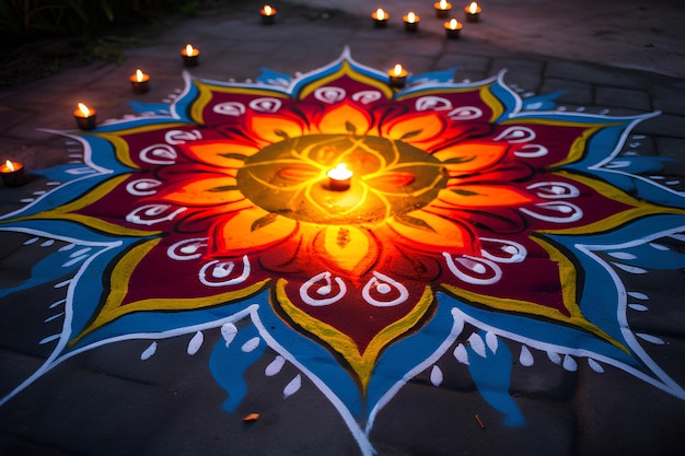 rangoli for diwali celebration