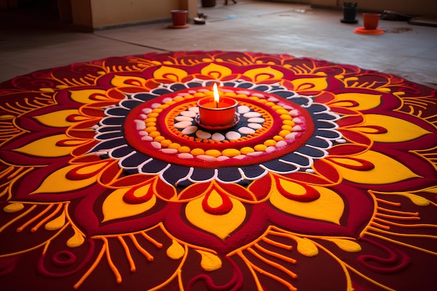 rangoli for diwali celebration