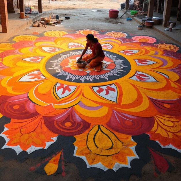 Rangoli festival of india 8k hd