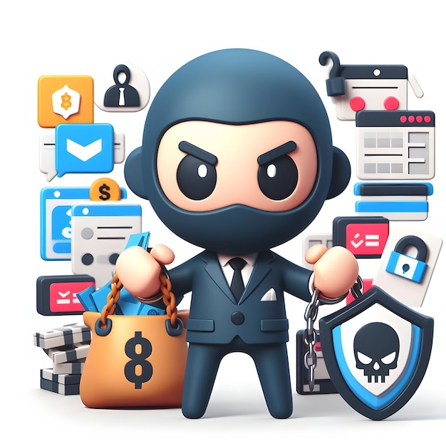 Ransomware Negotiator concept as Facing Off Against Digital Kidnappers with white background and iso