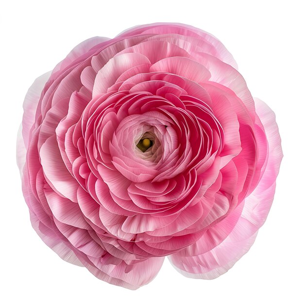 Photo ranunculus flower with pink and buttercup like color the flo clipart isolated on white bg natural