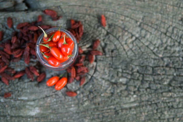 Rape and dried goji superfood