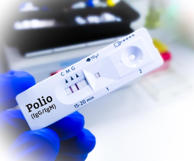 Rapid test cassette for Polio virus IgG and IgM.