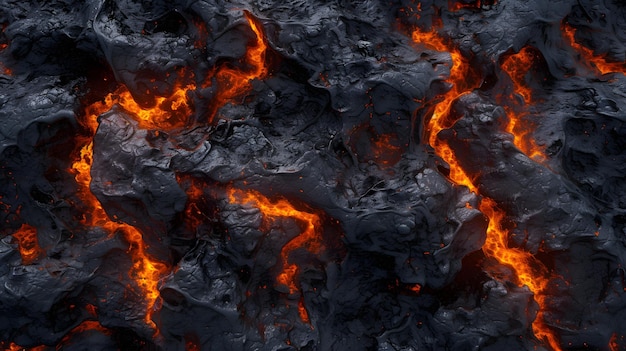 rapidly cooled lava crust creates an abstract