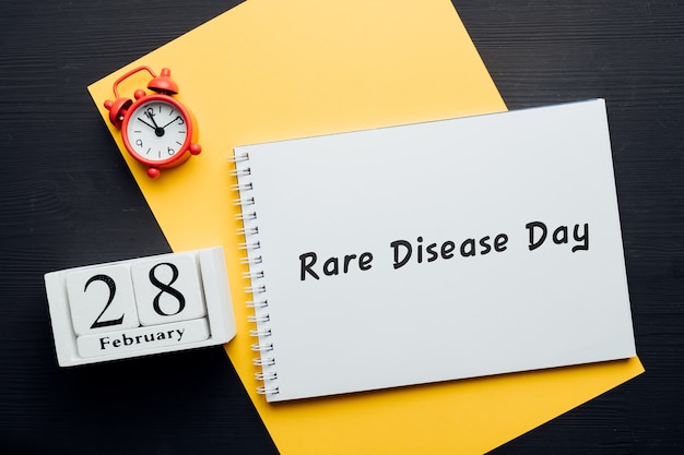 Rare Disease Day of winter month calendar february.