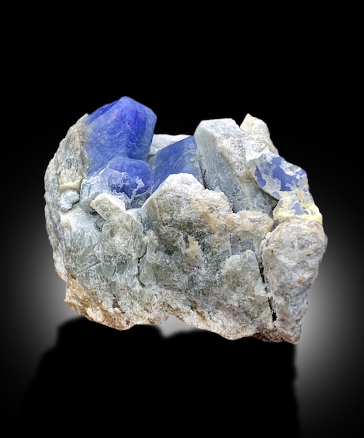 rare Hackmanite var sodalite crystal on matrix specimen from Badakhshan afghanistan