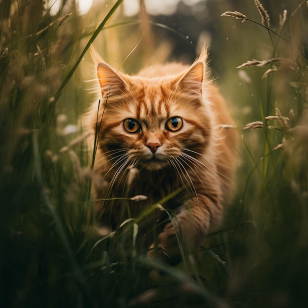 rasechte kattenwandeling in de bush