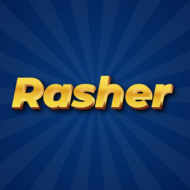 Rasher text effect gold jpg attractive background card photo