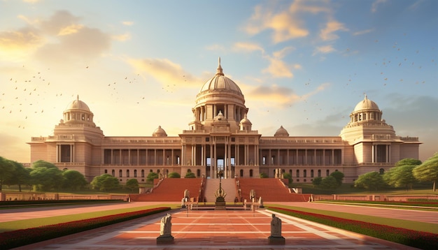 Photo rashtrapati bhavan palace president's day artificial intelligence generated