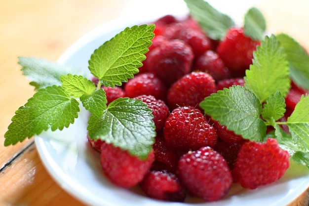 raspberries in a bowl