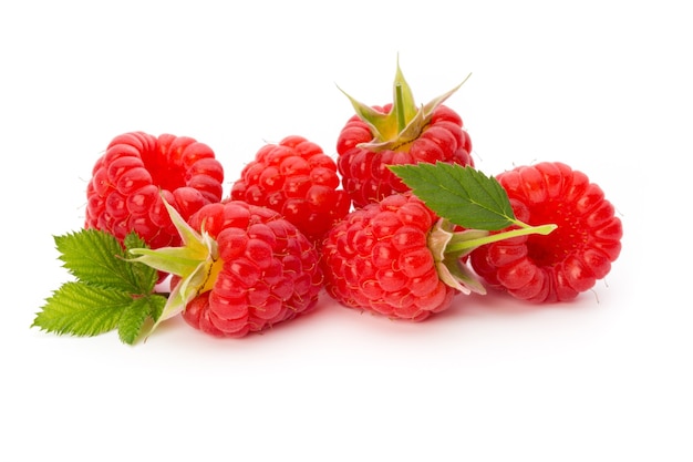 Raspberries isolated on white isolated.