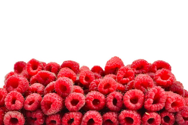 Raspberry as a background top view