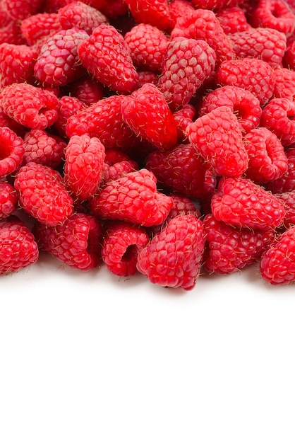 Raspberry as a background, top view.