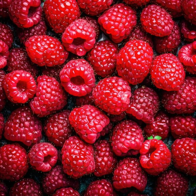 Raspberry background Illustration AI GenerativexD