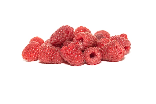 Raspberry berries isolated on a white background