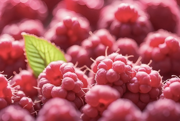 Raspberry bessen close-up