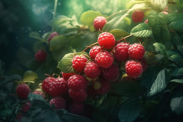 Raspberry bush Generate Ai