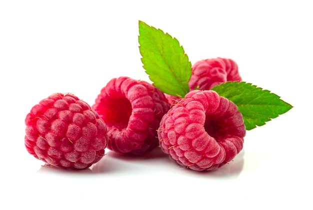 Raspberry in closeup